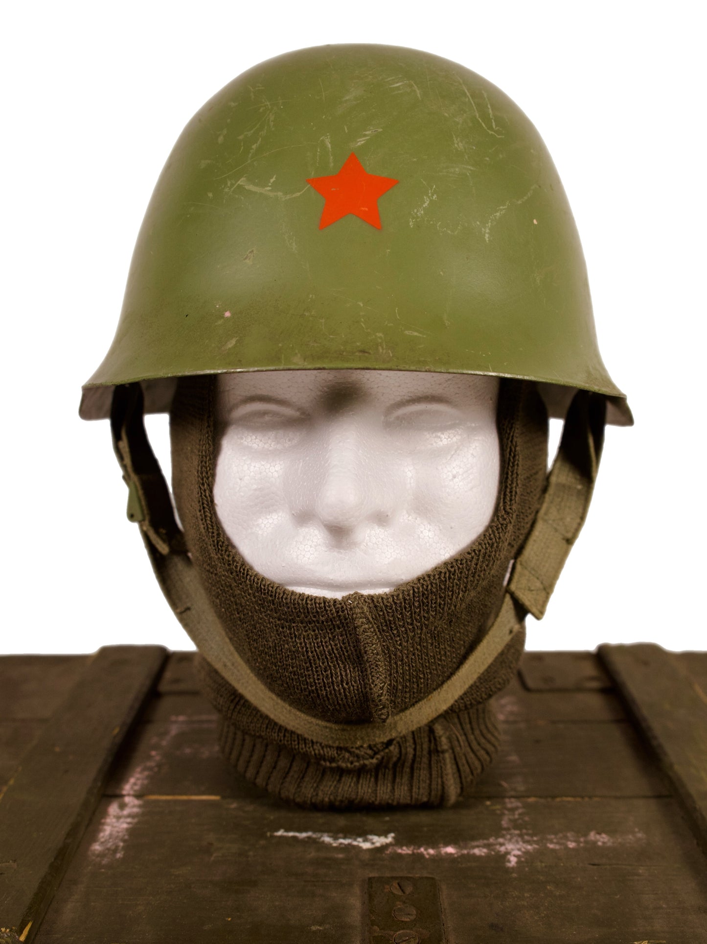 Yugoslavian M59/85 Steel Helmet with Red Star & Scrim Cover