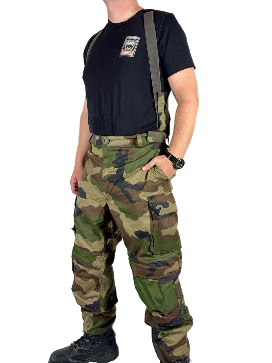 French Army FELIN F4 Combat Pants with suspenders