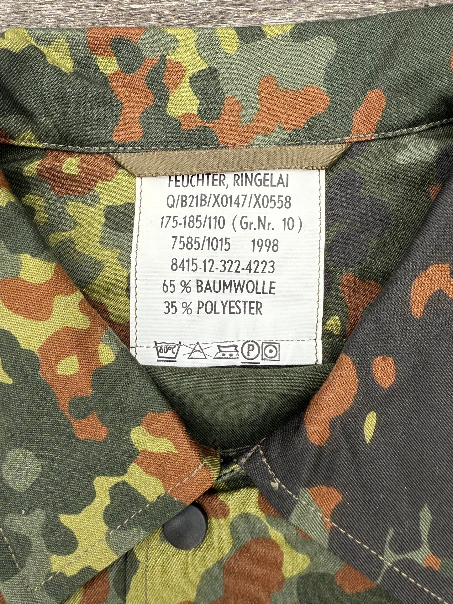 Unissued Bundeswehr Flecktarn Field Shirt