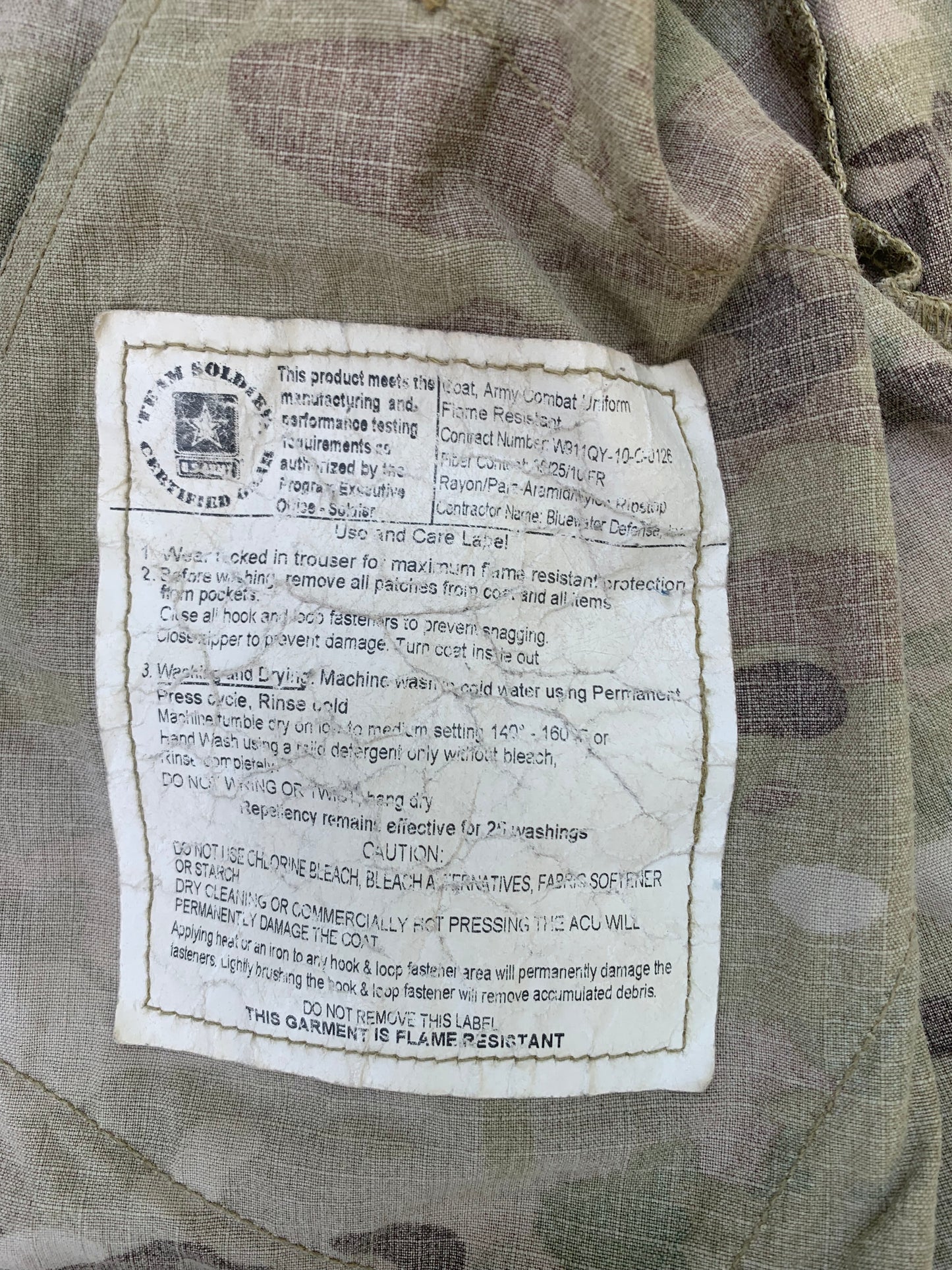 Issued Multicam Army Combat Uniform (Large)