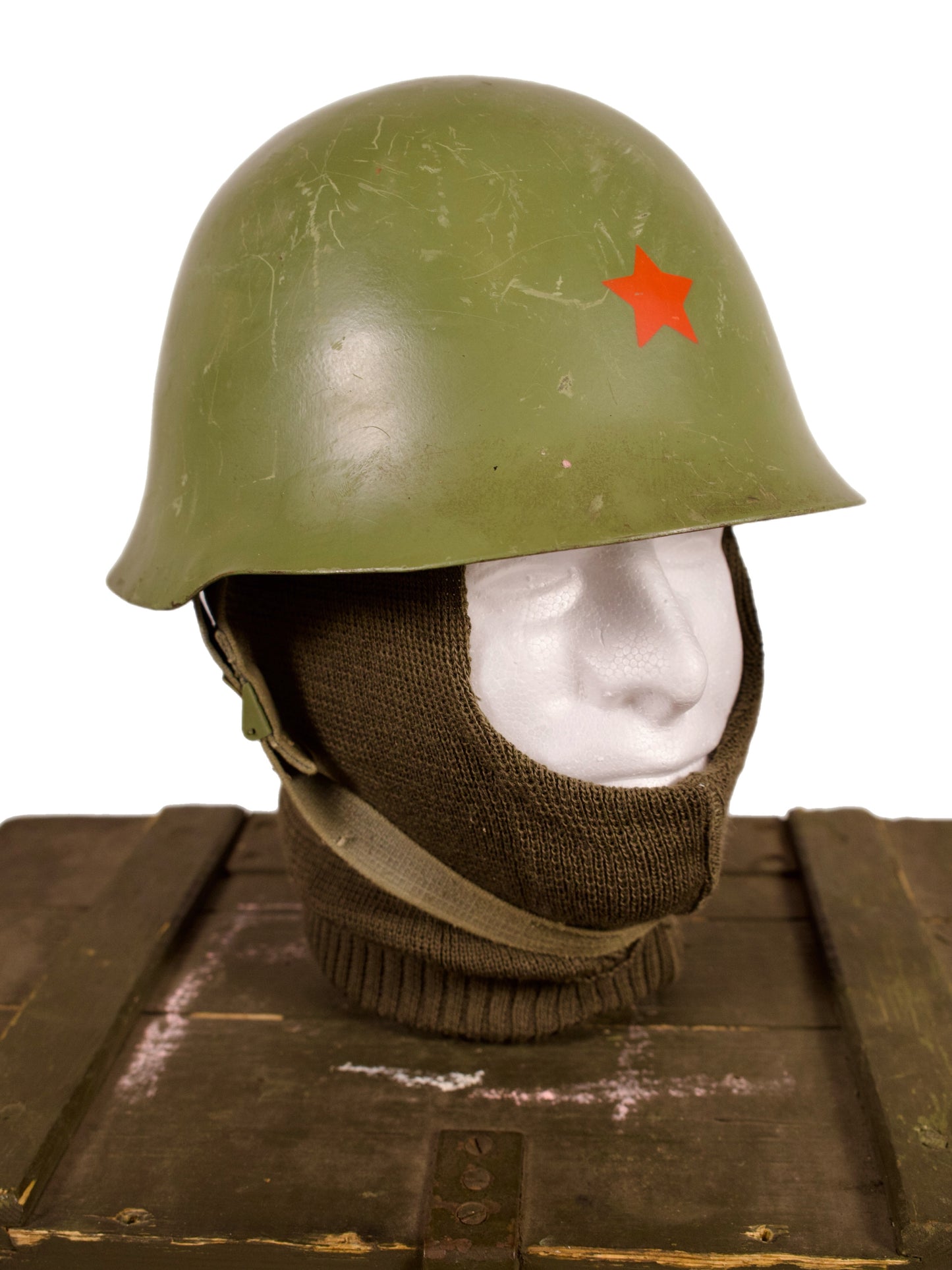 Yugoslavian M59/85 Steel Helmet with Red Star & Scrim Cover