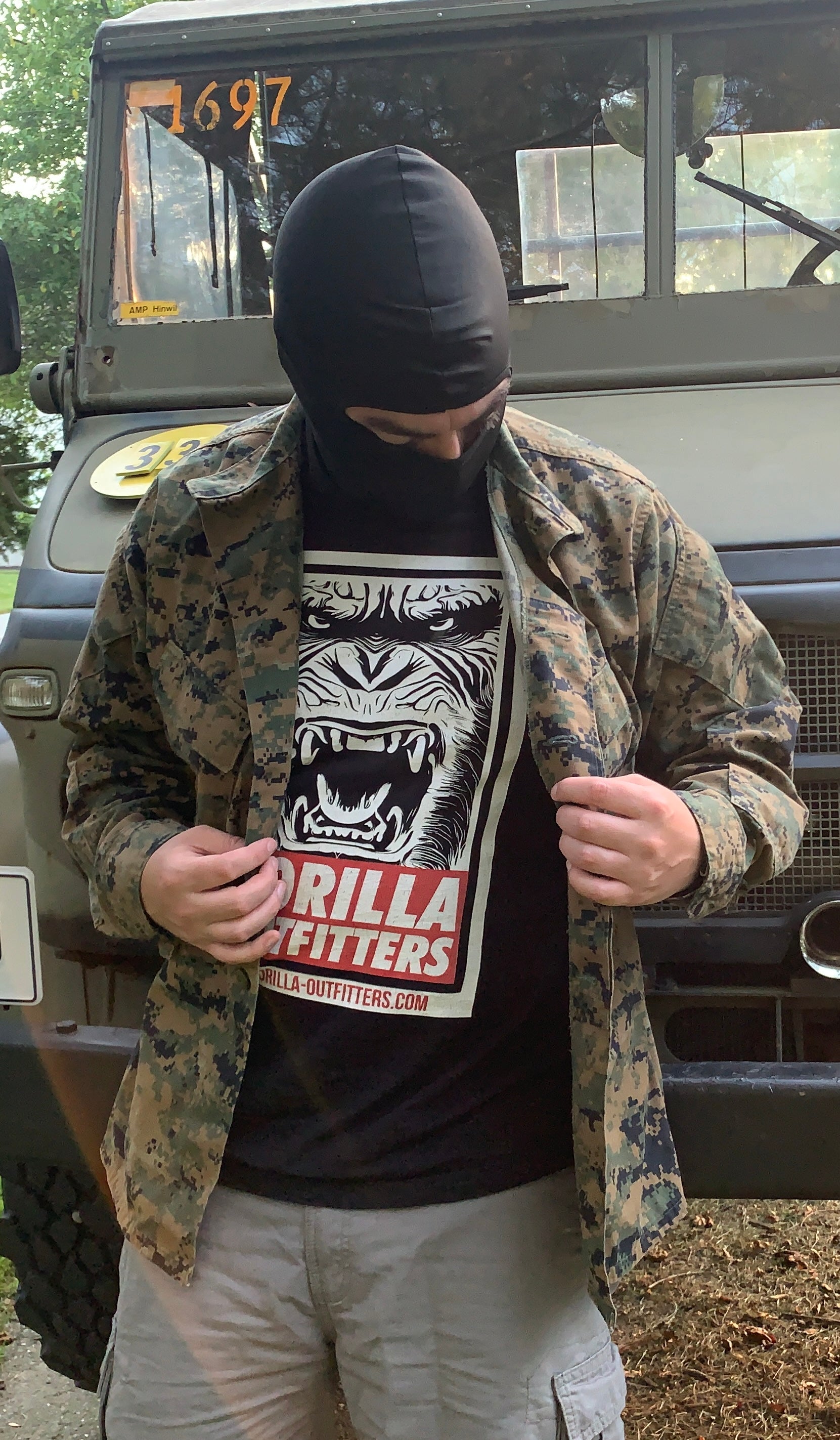 Balaclava black shiesty Gorilla Outfitters